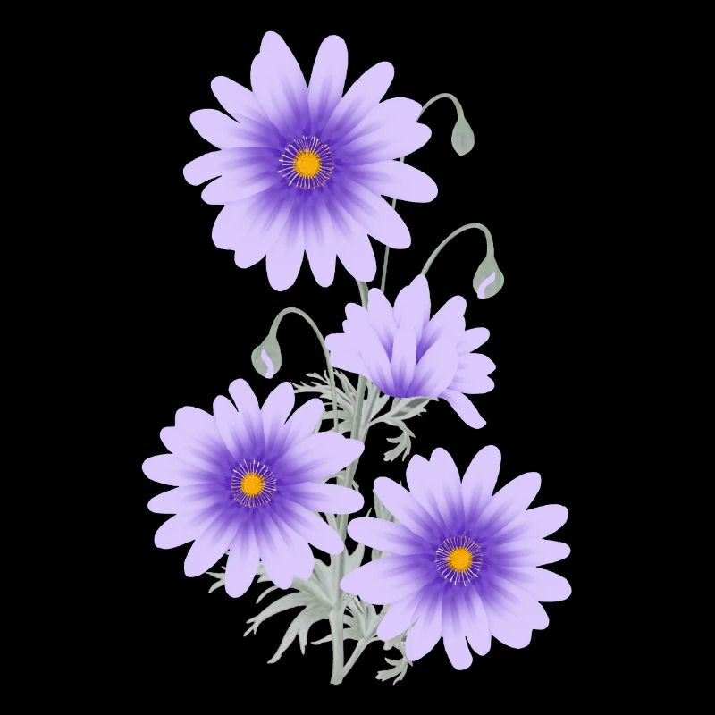 Anémones lilas