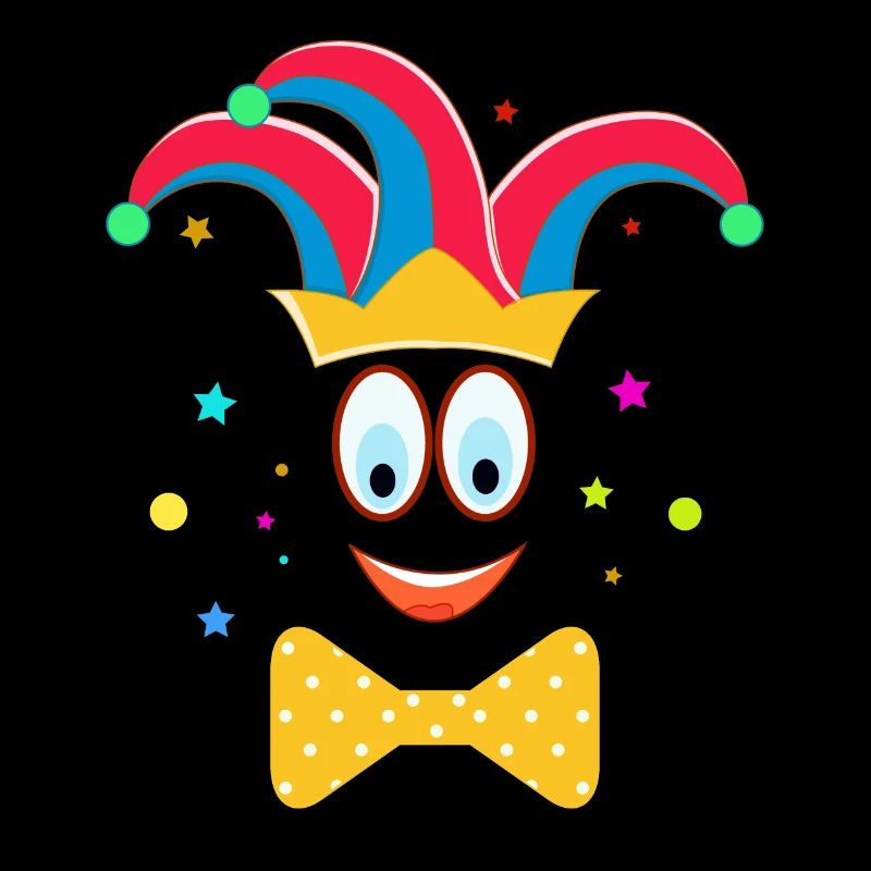 Ein lustiger Clown Karneval mit der Fliege