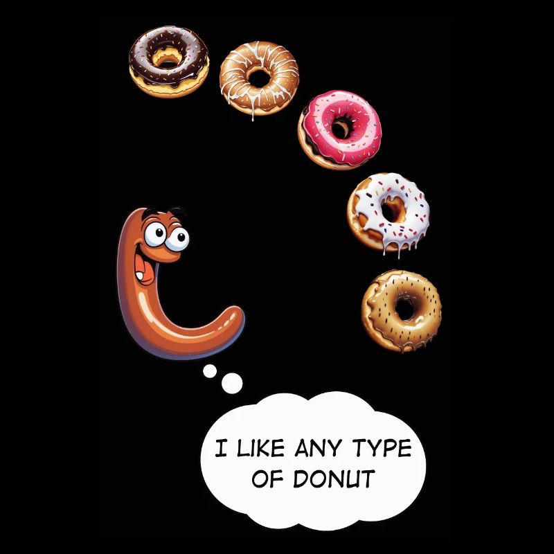 Une saucisse aimant les donuts