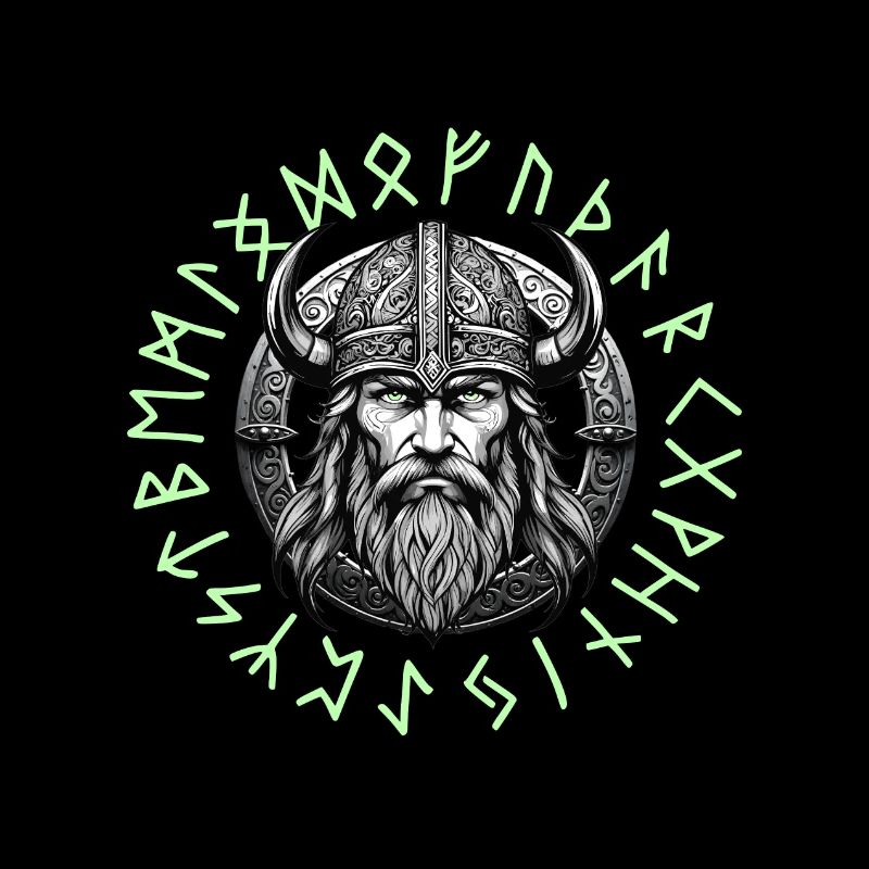 Guerrier Viking Valhalla Cercle Runique