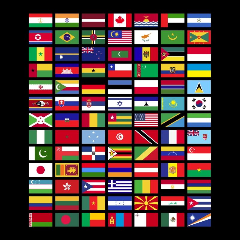 Tous les pays Drapeaux du monde 287 Drapeau