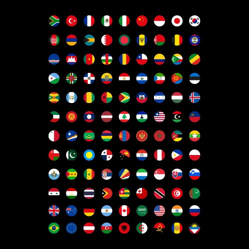 Tous les pays Drapeaux du monde 287 Drapeau