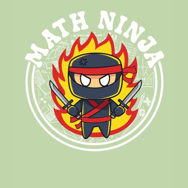Funny Math Ninja Mathematics Geek Numbers
