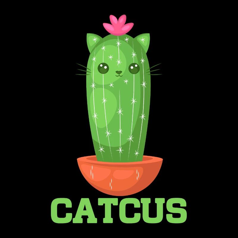 Chat Cactus Succulent Amoureux des Cactus