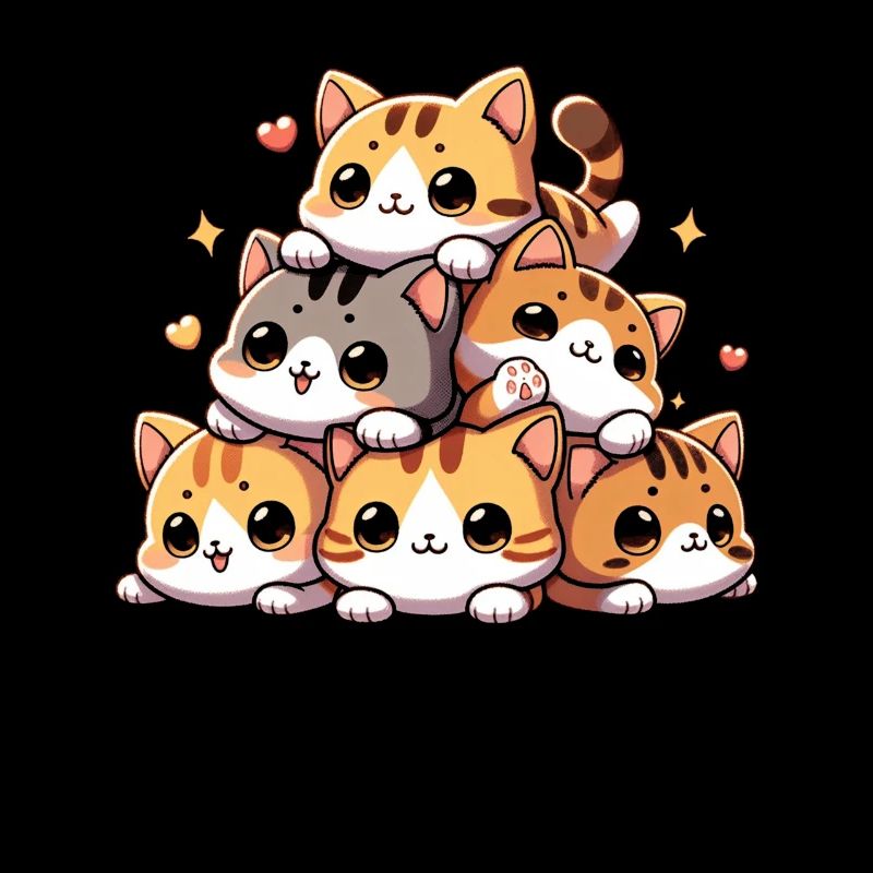 Stack of Kitty Cats Stack Kawaii Meowtain Anime