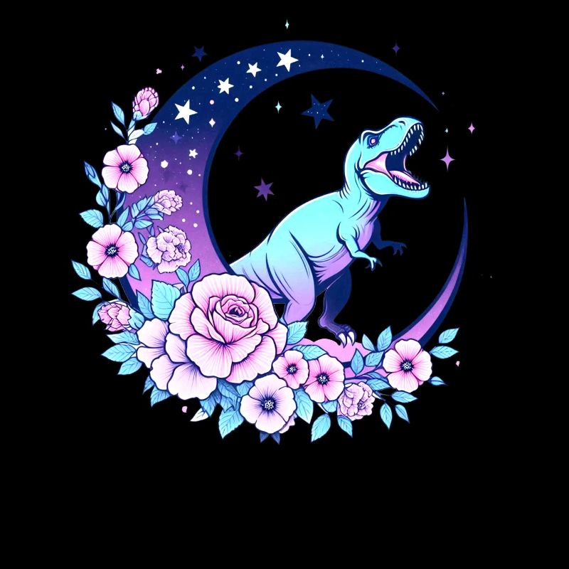 Pastell Goth T-Rex Kawaii Ästhetischer Gruseliger