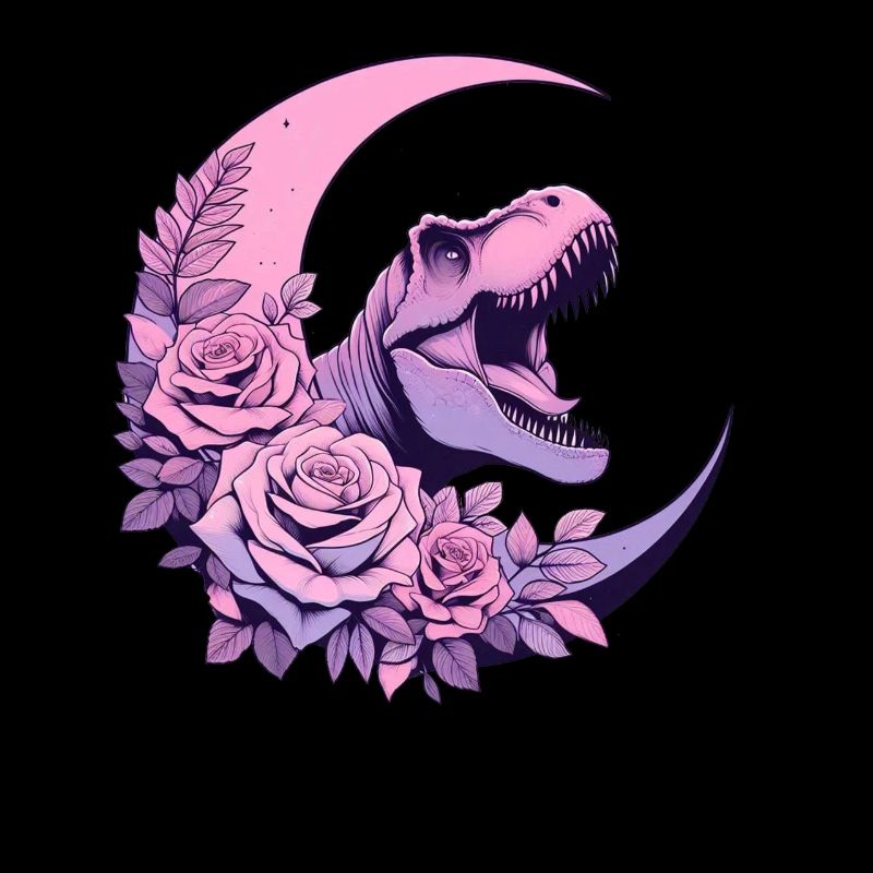 Pastell Goth T-Rex Kawaii Ästhetischer Gruseliger