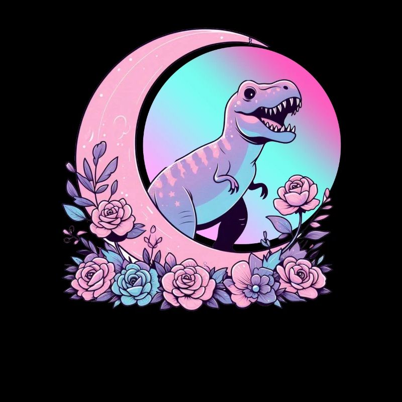 Pastell Goth T-Rex Kawaii Ästhetischer Gruseliger