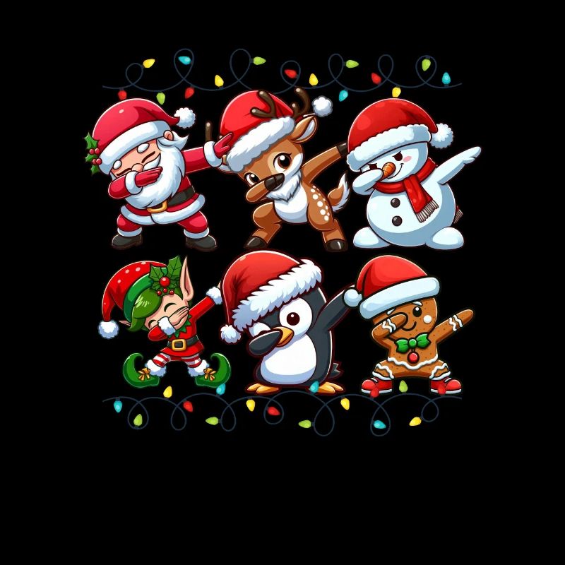 Dabbing Père Noël Elfe Équipe de Noël Garçons Filles