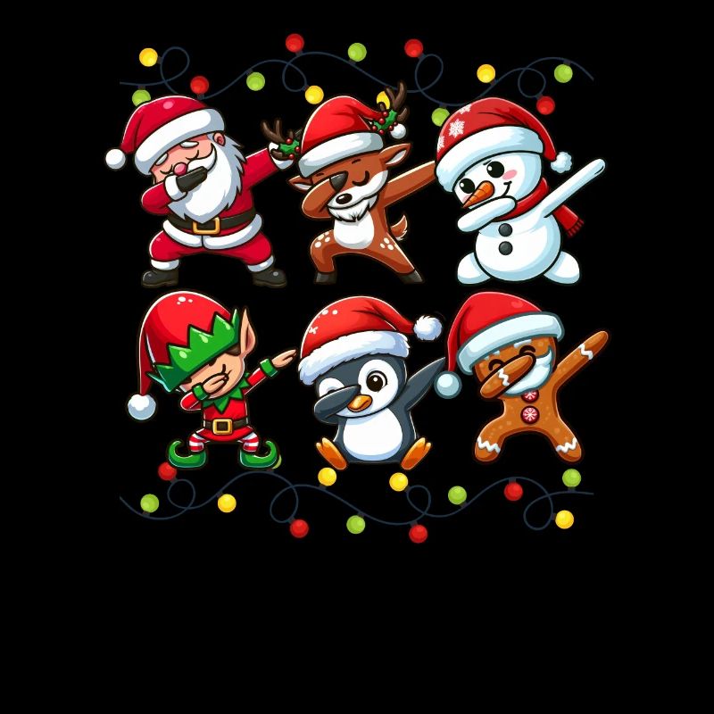 Dabbing Père Noël Elfe Équipe de Noël Garçons Filles