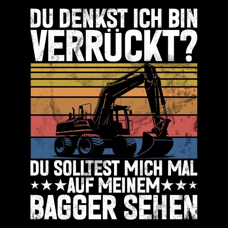 Excavator Driver Funny Construction Worker Profession Excavator