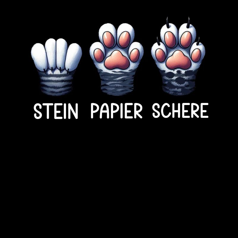 Chat Pierre Papier Ciseaux Patte Jeu Drôle