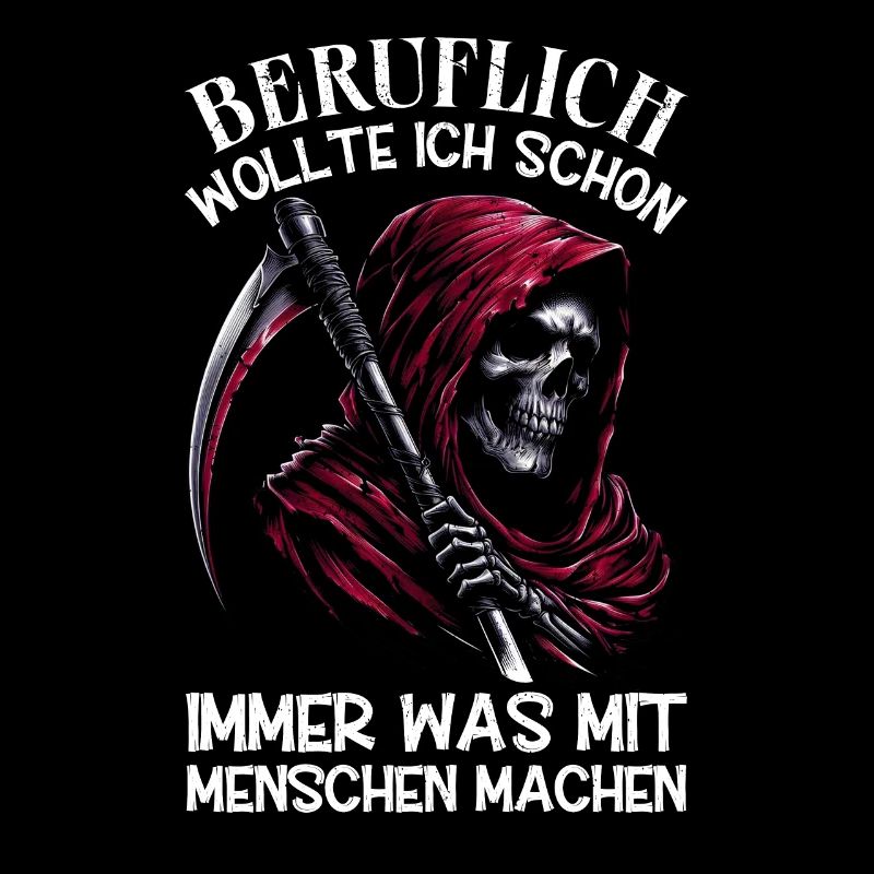 Sarkastischer Sensenmann Schwarzer Humor Dunkler