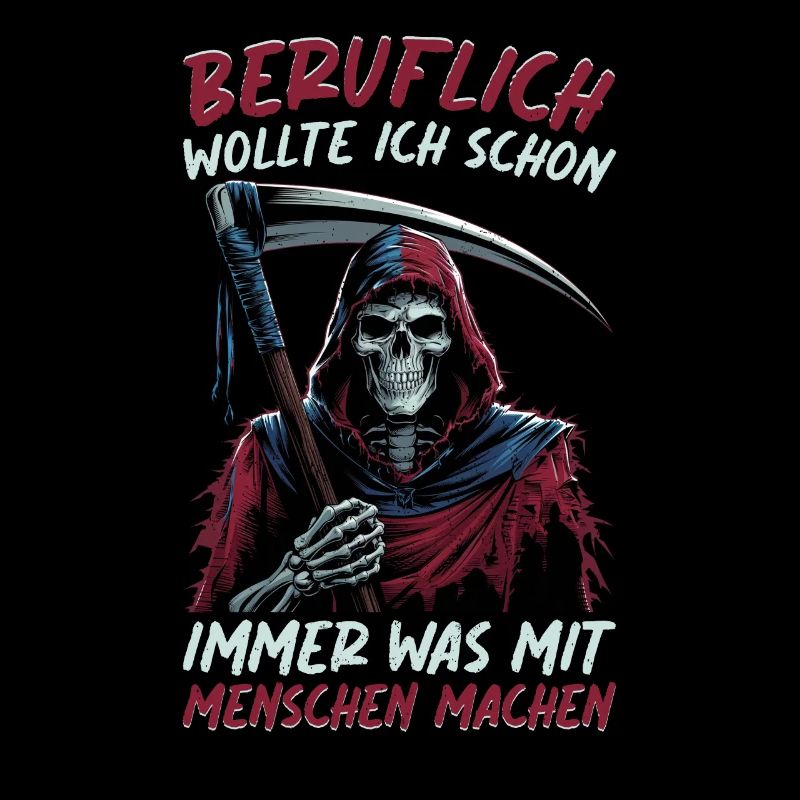 Sarkastischer Sensenmann Schwarzer Humor Dunkler