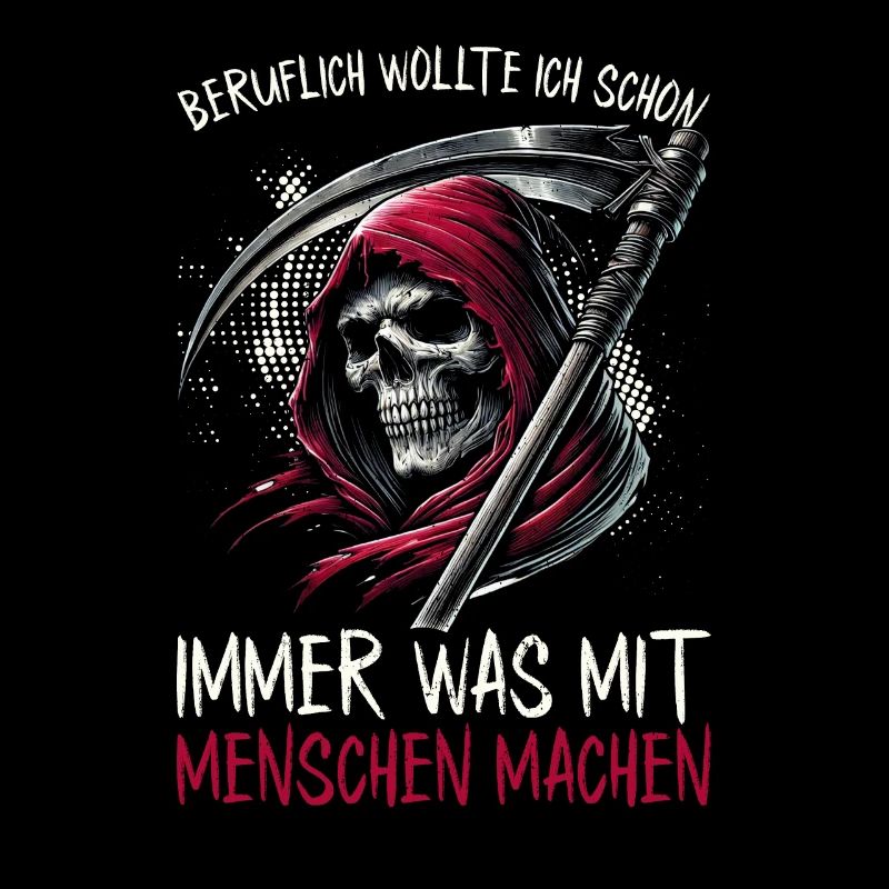 Sarkastischer Sensenmann Schwarzer Humor Dunkler