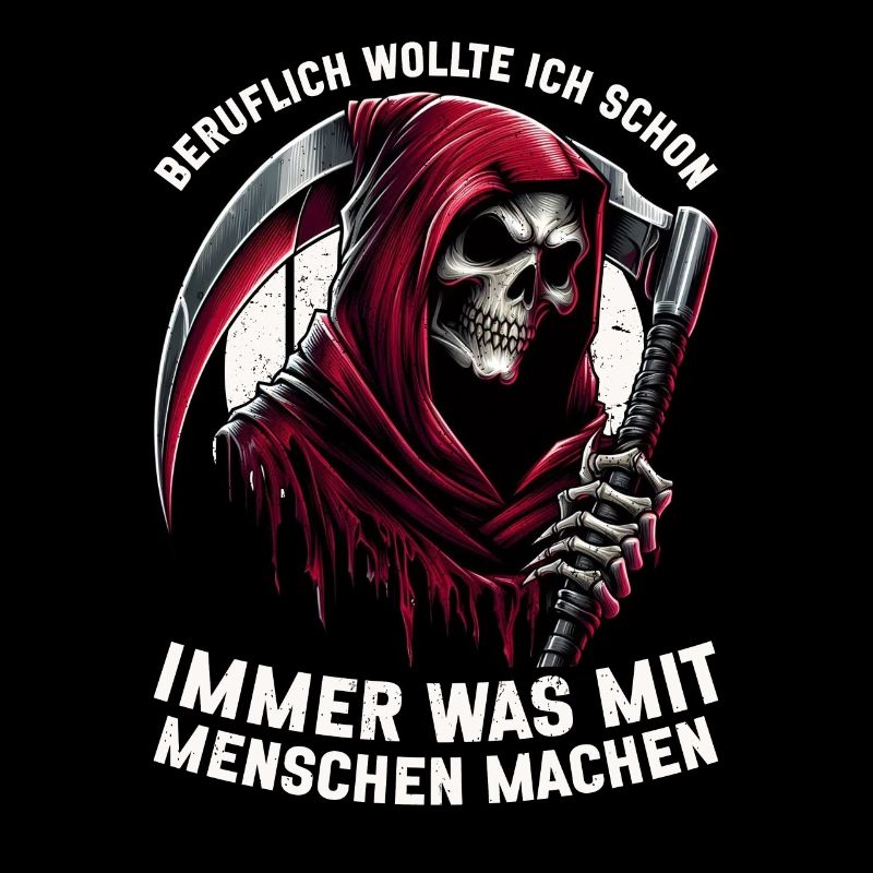 Sarkastischer Sensenmann Schwarzer Humor Dunkler