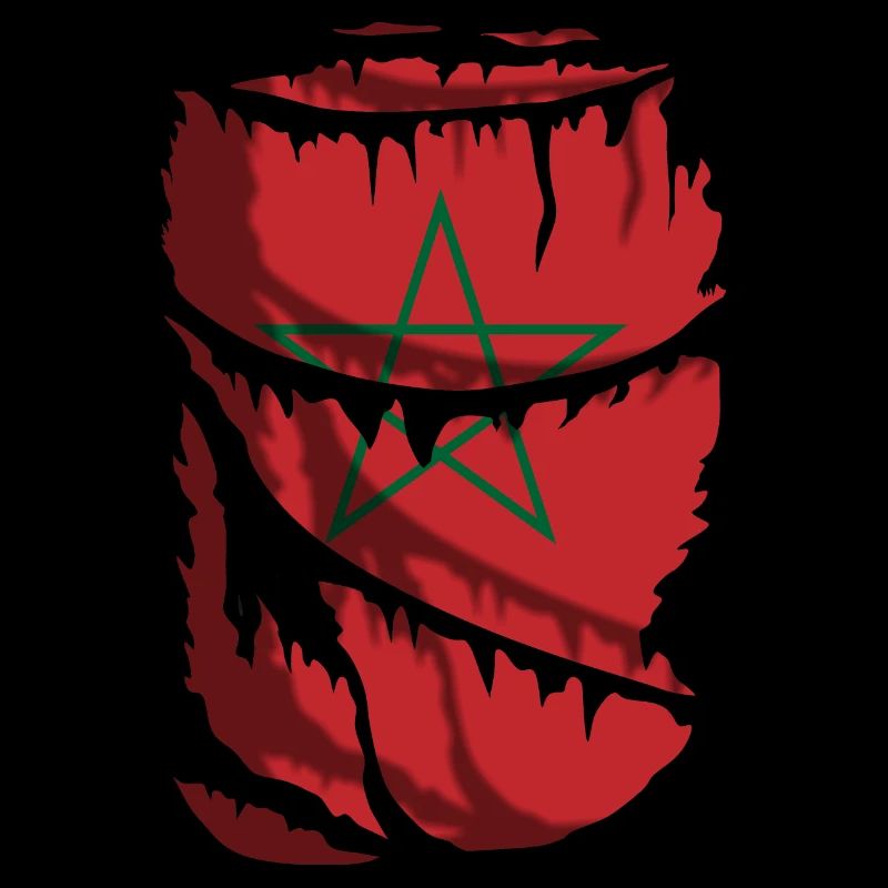 Drapeau du Maroc, effet tissu usé