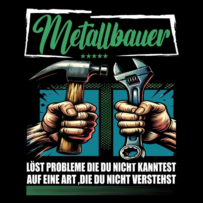Metallbauer Beruf mit lustigen Spruch