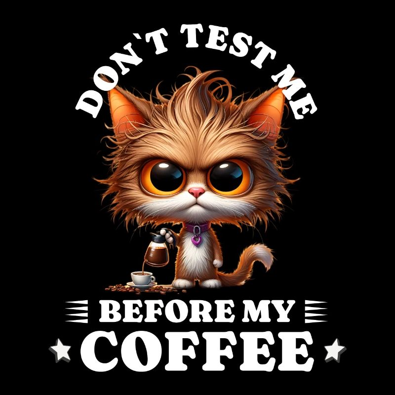 Morning grouch coffee anti early riser cat