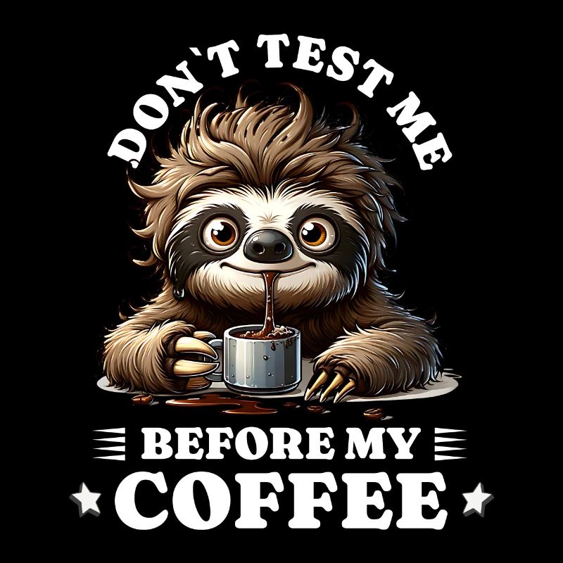 Morning grouch coffee anti early riser sloth