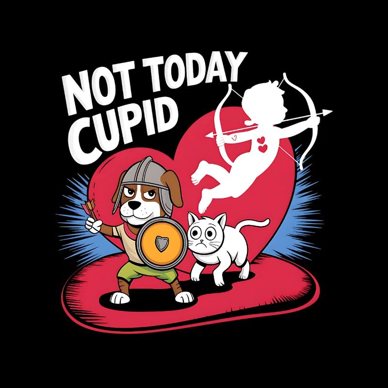 Single & Anti Liebe Valentinstag Not today cupid