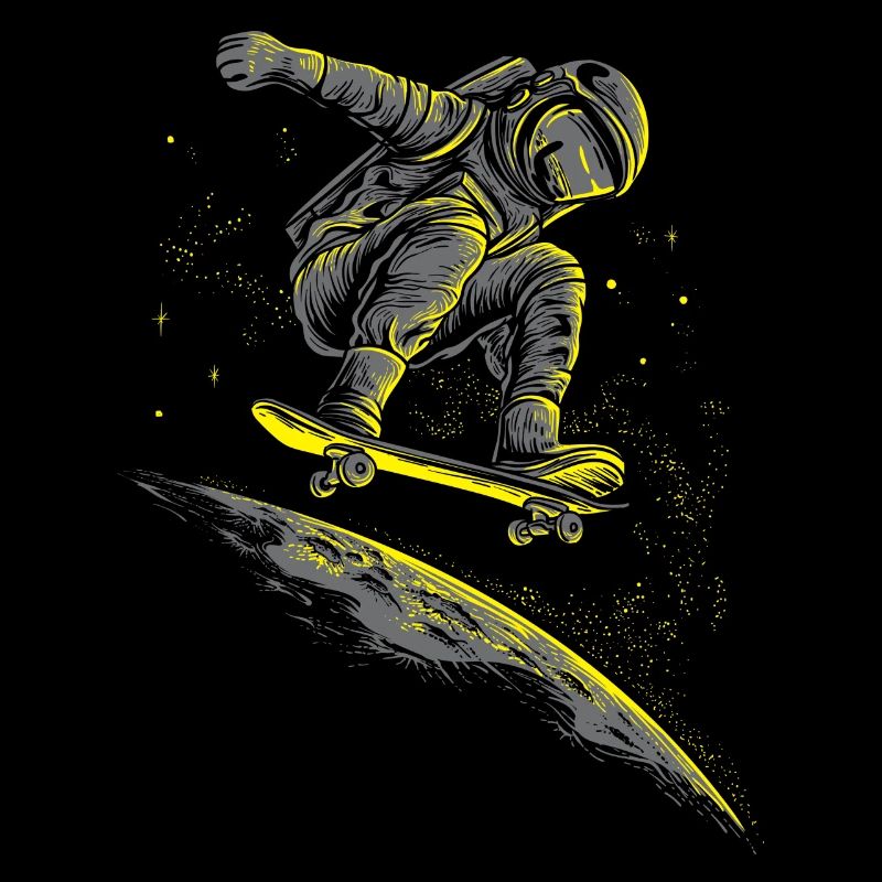 Space Surfer astronaute galxy de l'espace skateboard