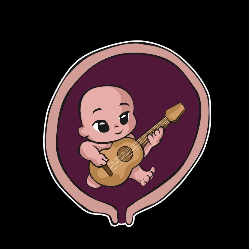 Grossesse mère naissance bébé guitare