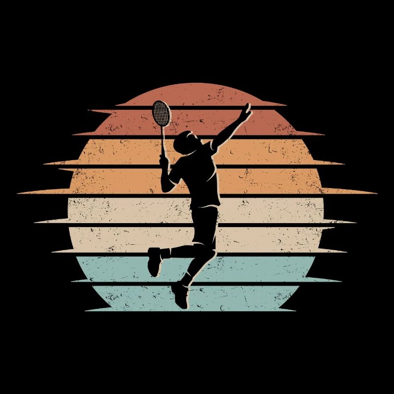 Badminton player Retro badminton player