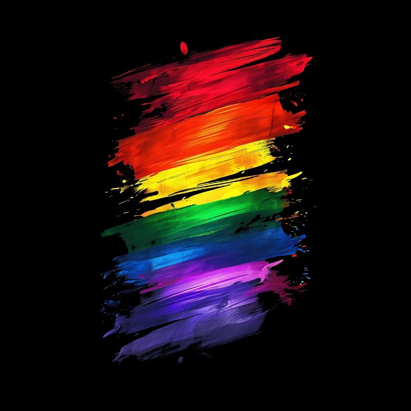 Abstrait Rainbow Pride Design - Art vibrant