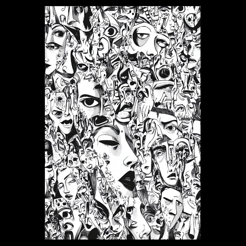 Masken-Mosaik: Gesichtskarussell