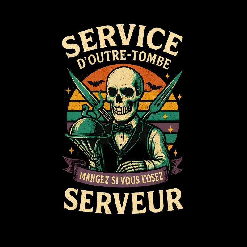 Restaurant Server - Halloween Skeleton