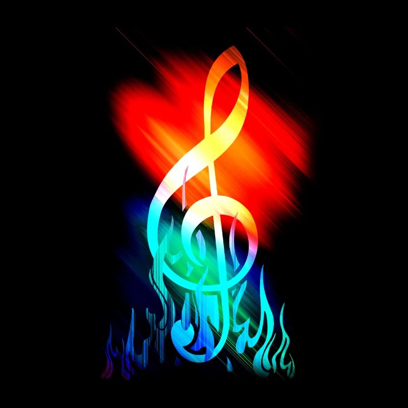 Composition de musique de Clef couleurs colorées