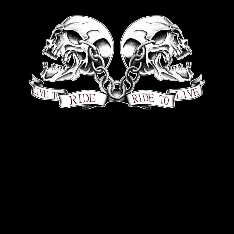 Skull motorcycle biker saying