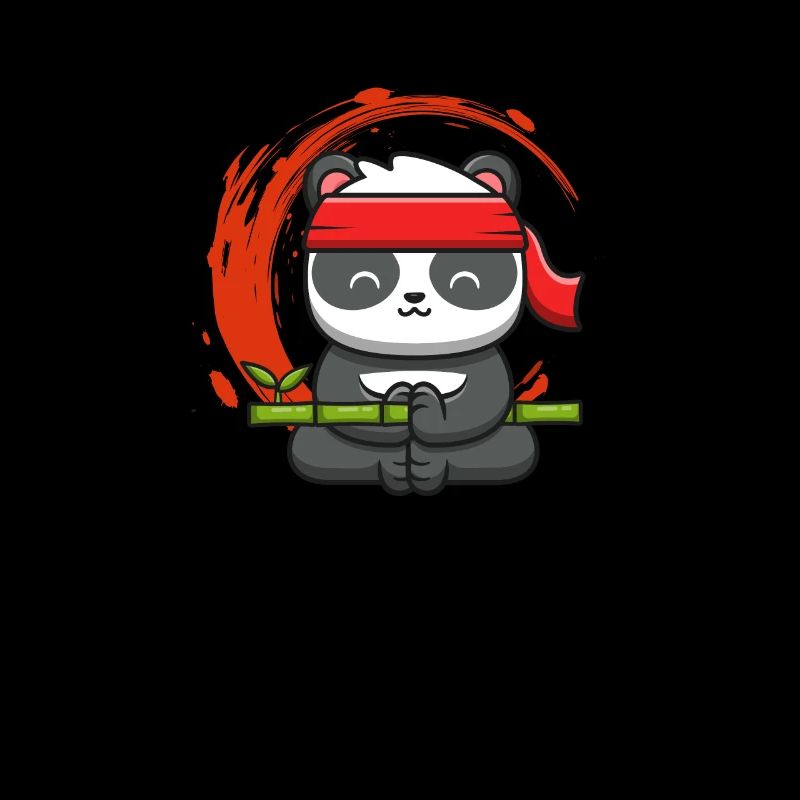 Meditating Panda Bear Bamboo Yoga