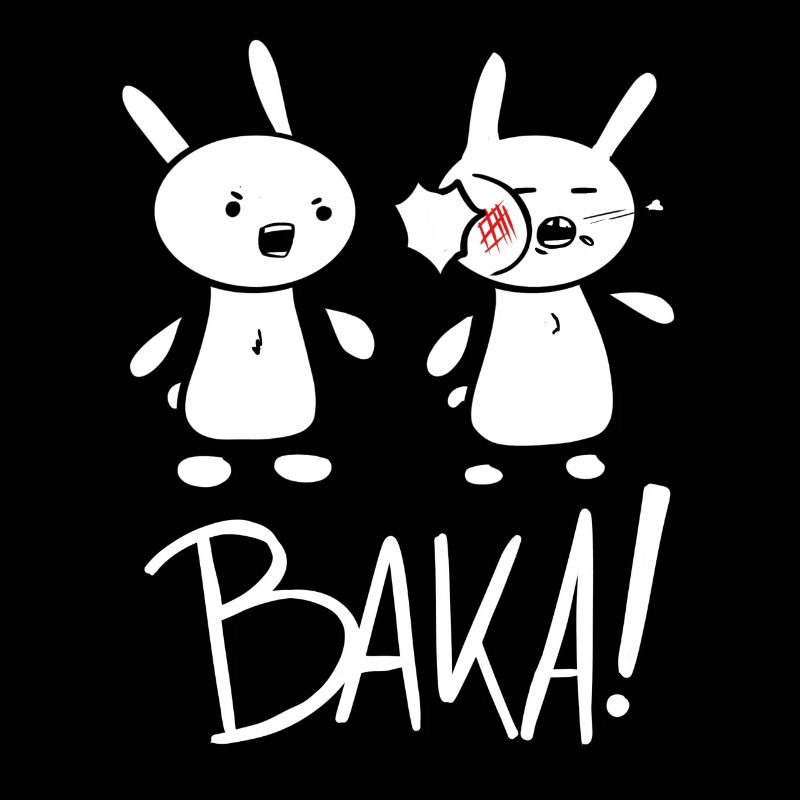 Funny Japan Baka Rabbit Slapping Anime and Man