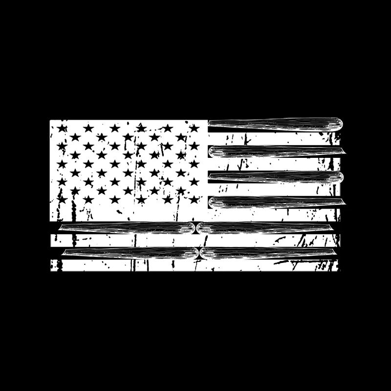 American flag baseball