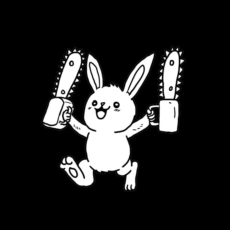 Lapin avec tronçonneuse - tronçonneuse lapin