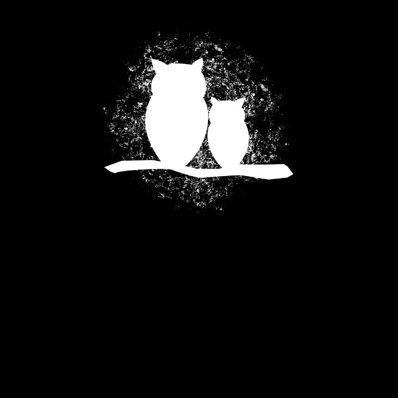 Two cute owls on a branch gift