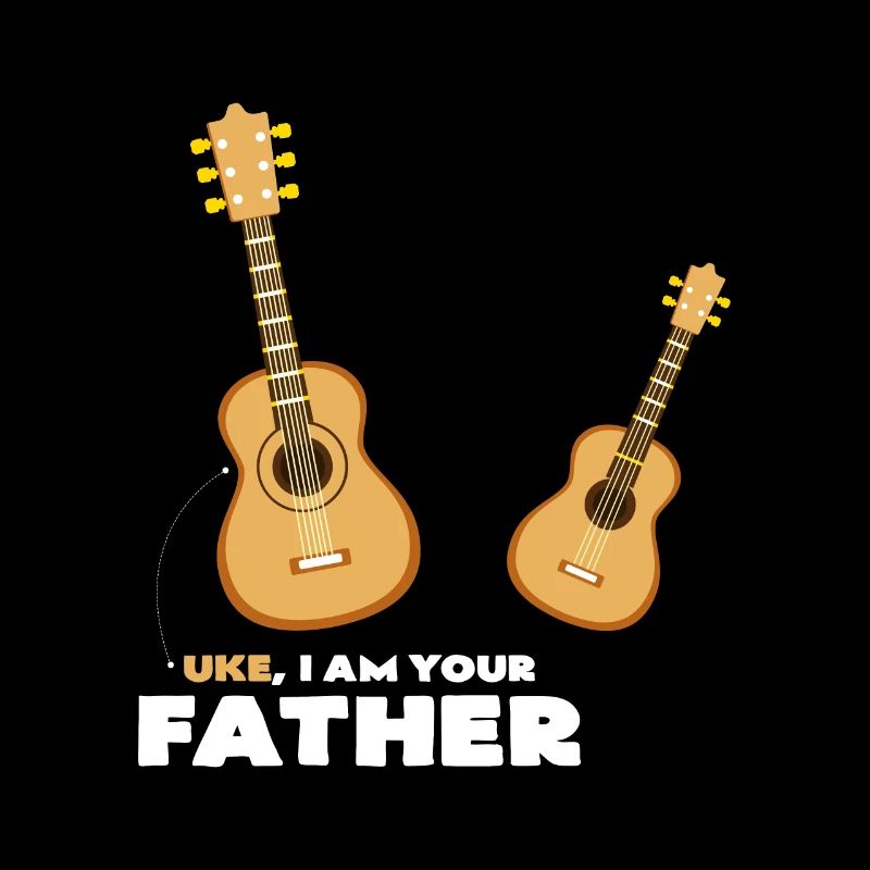 Ukulele und Uke ich bin dein Vater Gitarre Idee