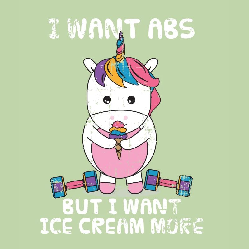 Einhorn Eis Hanteln Geschenk