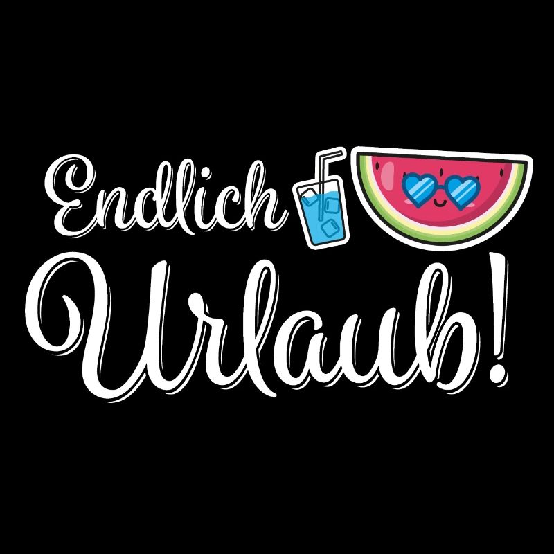 Wassermelone Urlaub Spruch