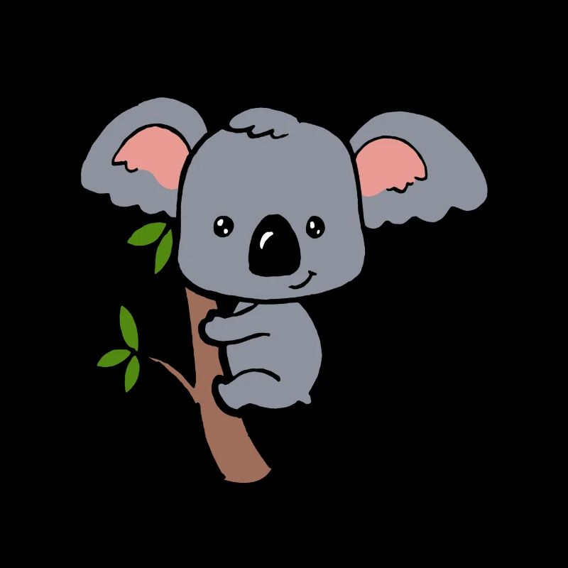 Koala Bär auf Baum Süßes Tierkind Zootier Geschenk