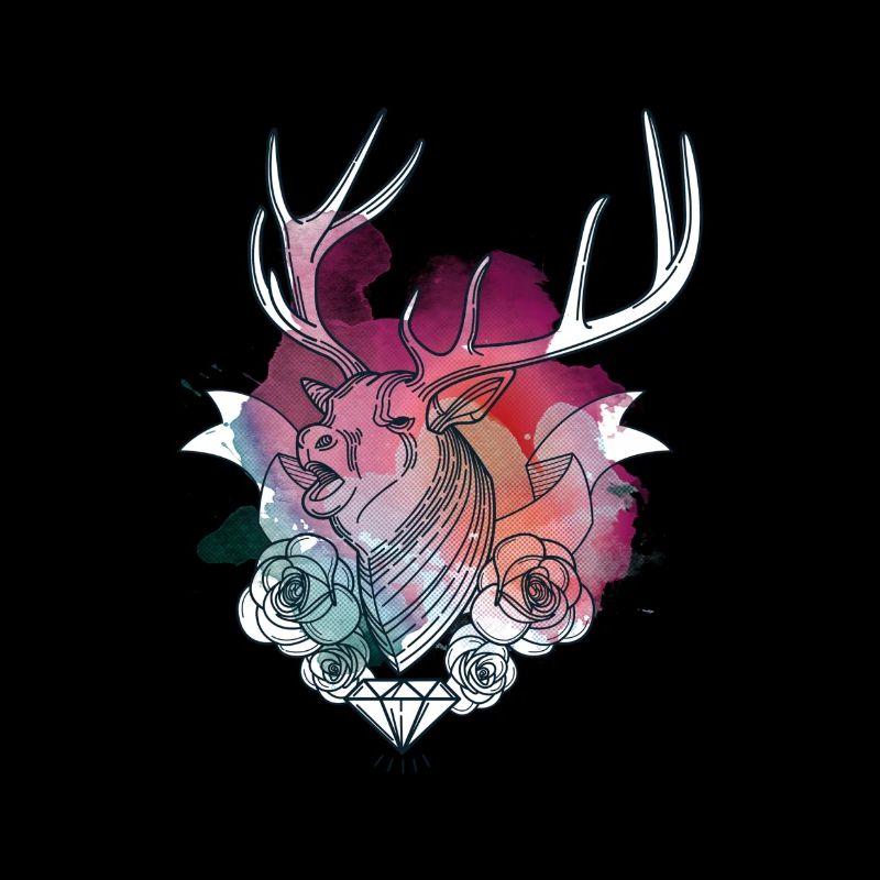 Cerf coloré