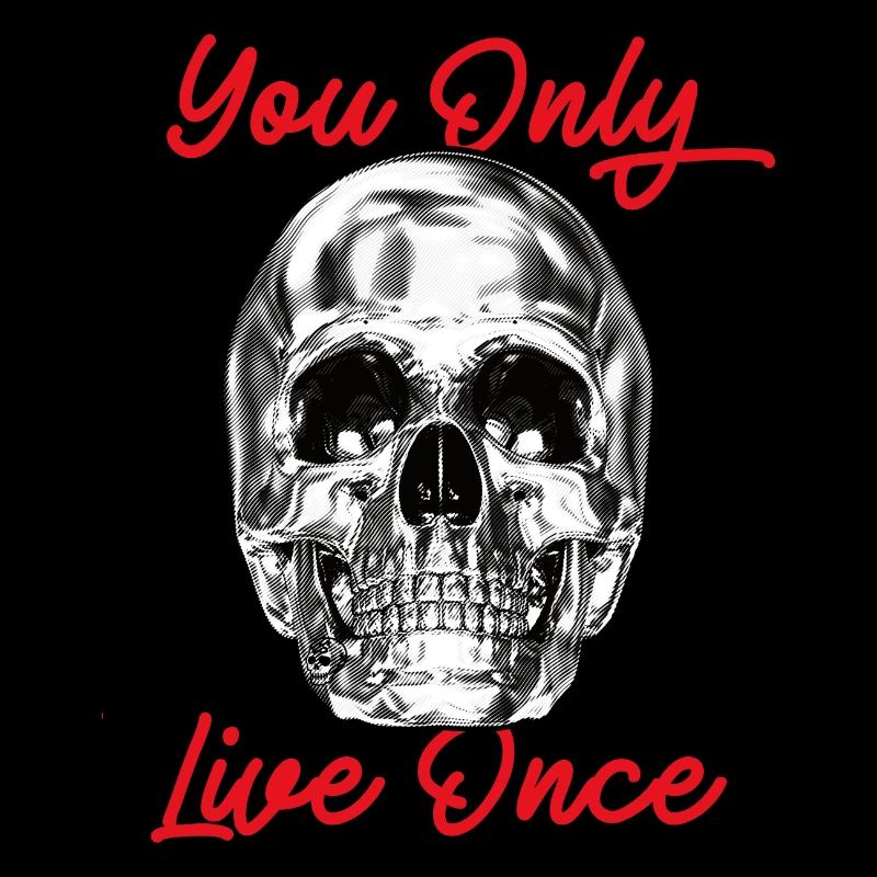 Totenkopf lebst du nur einmal YOLO Chrome