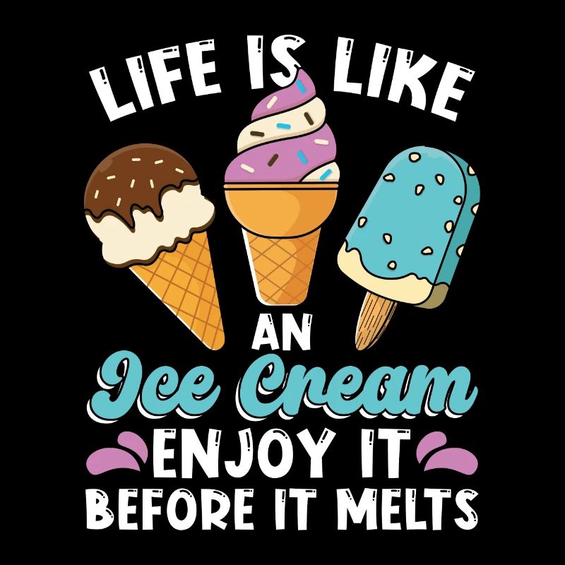 La vie de la crème glacée est comme un fruit congelé de crème glacée