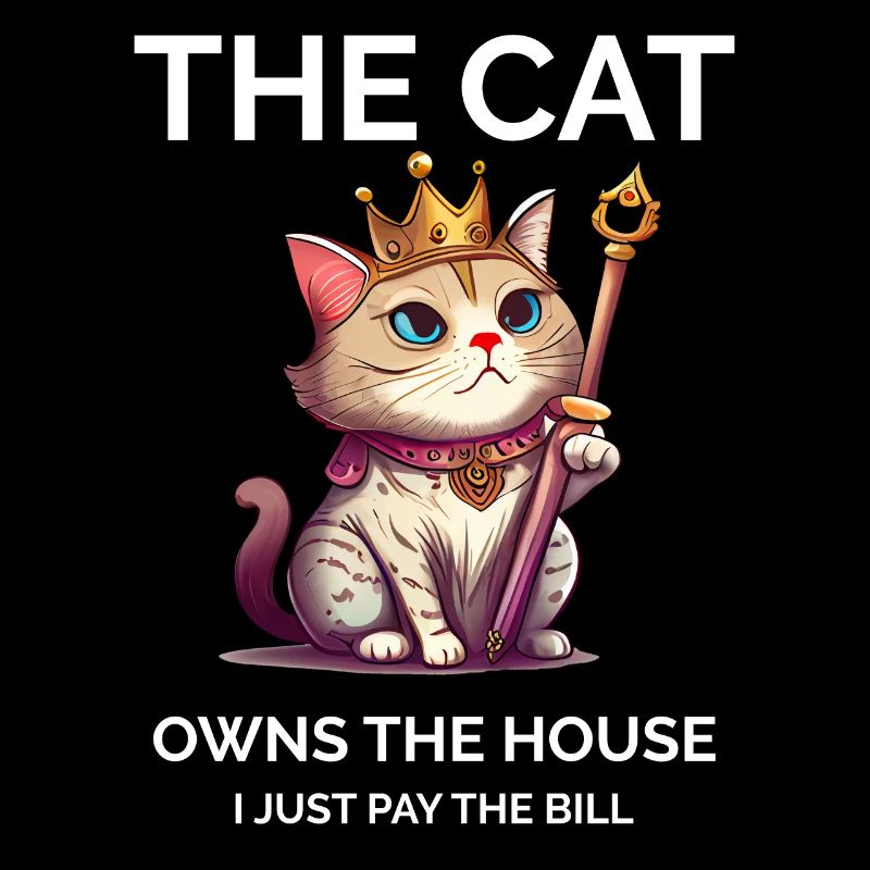 Le chat possède la maison Royal Cat Chaton Kawaii