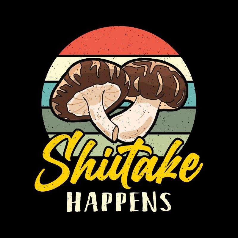 Chasse aux champignons Shiitake Happens Retro Mycologist