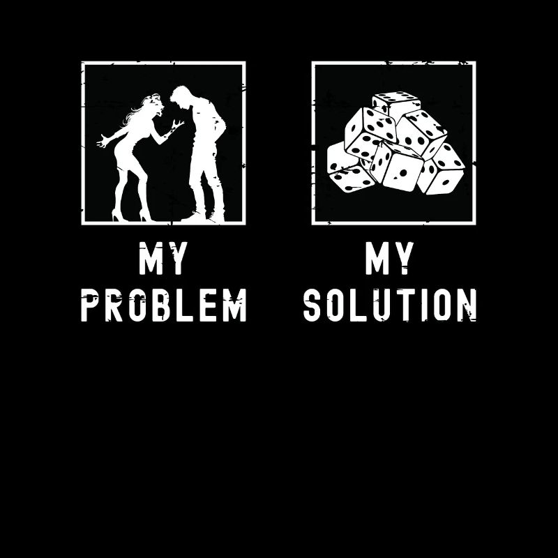 Bunco Player My Problem My Solution Pictogram Dad