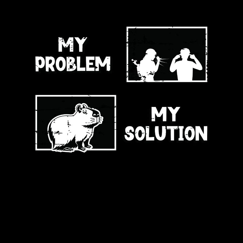 Capybara Lover My Problem My Pictogram Dad Mom
