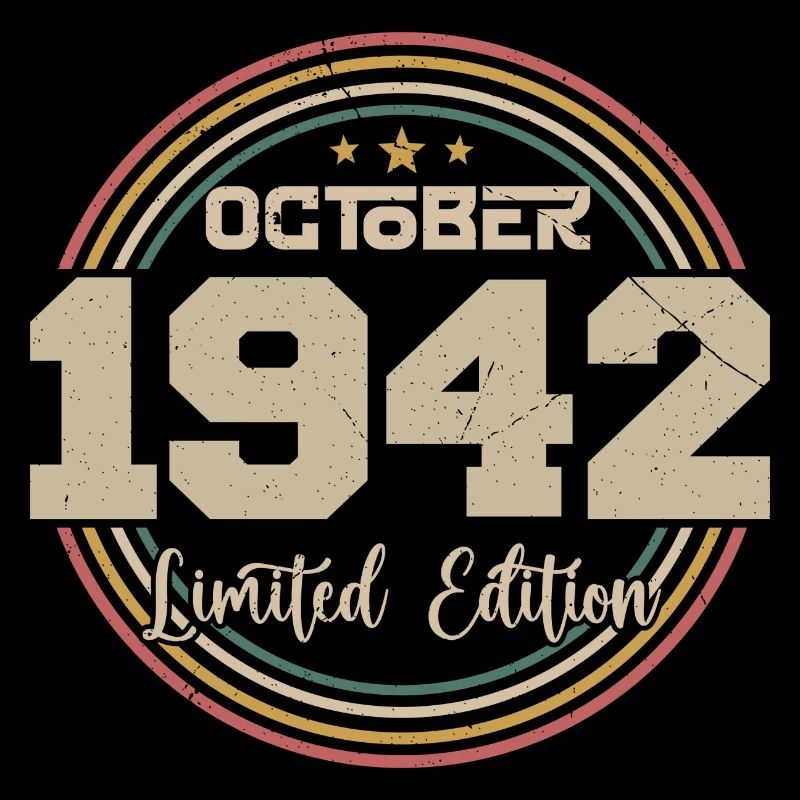 Born October 1942 Retro Birthday October 1942